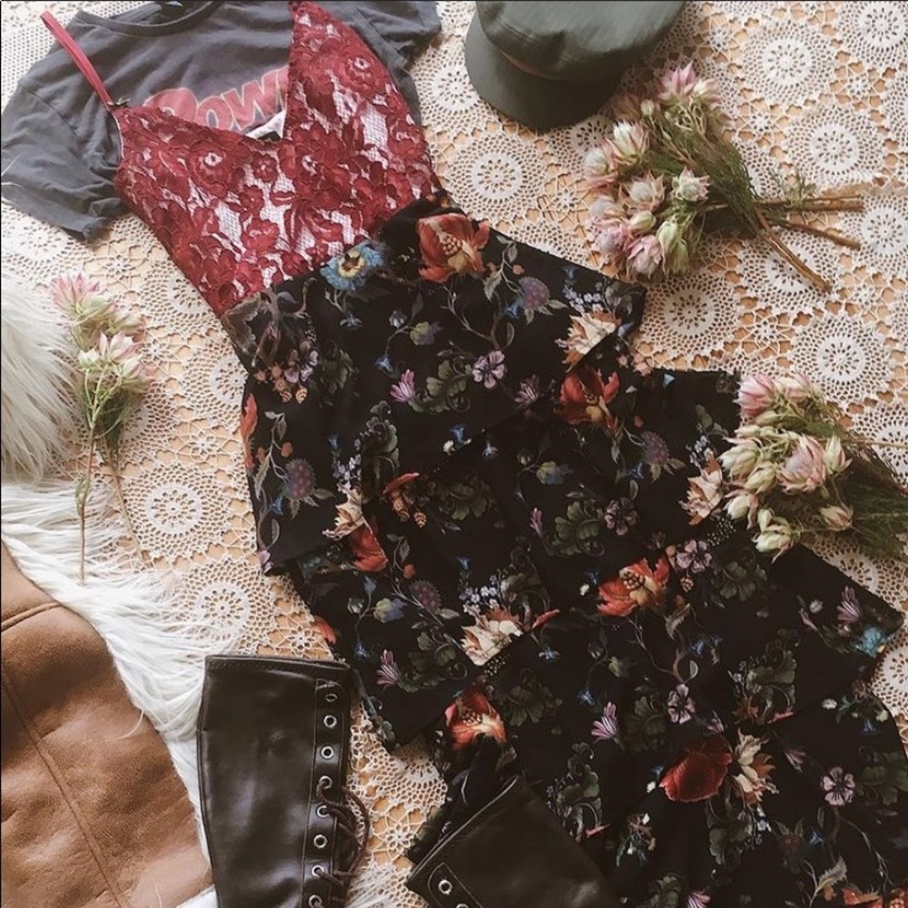 •fridayiminlove• {Cascade Dreams} Maxi Dress (navy / burgundy) - Picture 6 of 17